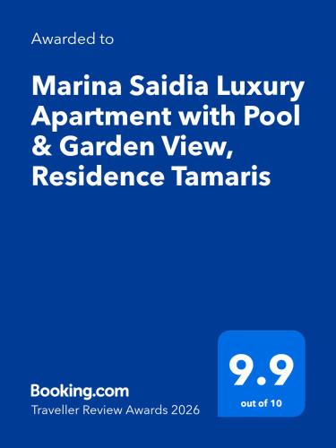 Marina Apartment | Marina Saidia Luxury Apartment with Pool & Garden View,Residence Tamaris