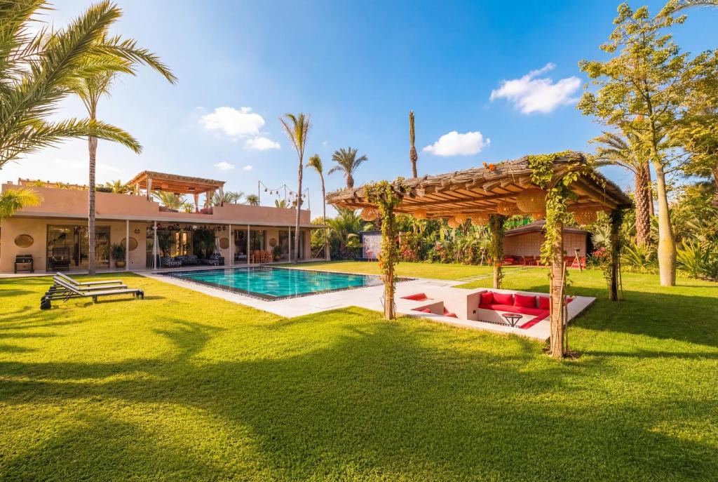 Tamazouzte Villa | Marrakech Villa Carpe Diem Luxury 4BR Private Pool Villa Atlas Mountain Views
