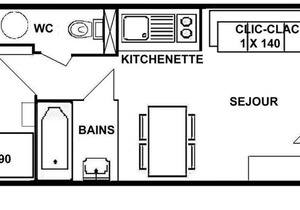Studio confortable Les Saisies pour 4 pers, près des commerces in Hauteluce