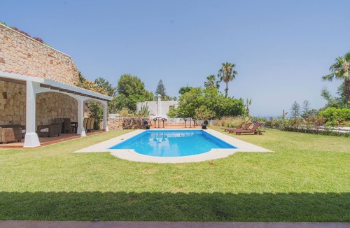 M'diq Villa | 4-bedroom villa, private mountain setting with large garden, pool, and sea view.