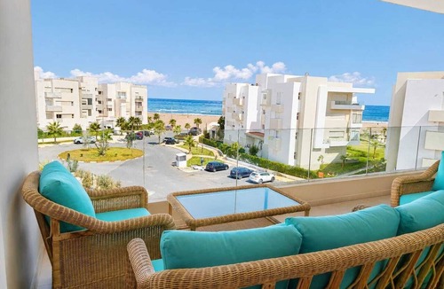 Lamharza Essahel Apartment | Beachfront Apartment in Sidi Rahal | Pool & Parking, Ocean View, Blue View
