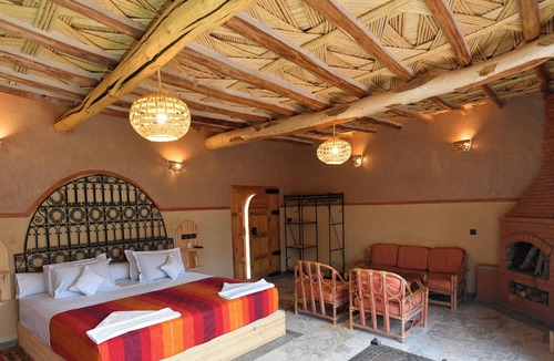 Tarmigt Hotel | Berber suite with 2 private terraces in the palm grove, ideal for families