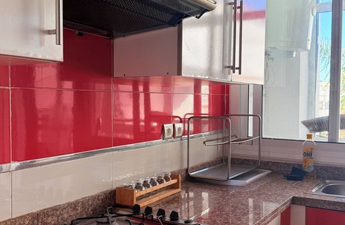 Harhoura Apartment | Bright apartment with a pool, 5-minute walk to the beach
