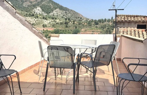 Beceite Apartment | Casa Lola Beceite, terrace, barbecue and chimney