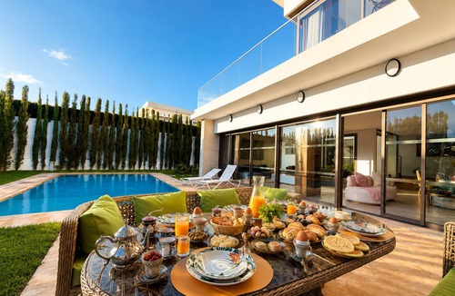 Tamraght Villa | Exclusive-use villa with private chef and heated pool, above Taghazout Bay