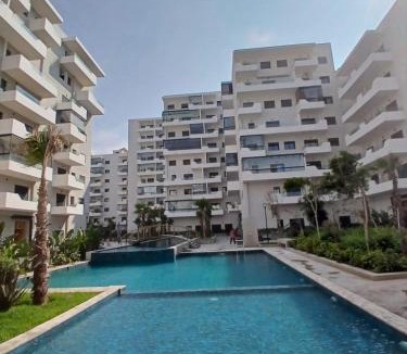 Ain Harrouda Apartment | Stylish Studio with Pool, Near Beach Ocean Park Zenata City
