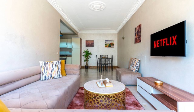 Beautiful studio apartment in the heart of Guéliz: Wi-Fi, Netflix, parking