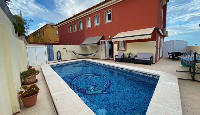 Discounted! Private Pool Villa with Sea Views 3 Bed 5 minute walk to the beach in Los Urrutius
