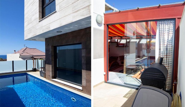 MODERNA CASA INDEPENDIENTE CON PISCINA, VISTA MAR Y TEIDE EN LA LISTADA in La Listada
