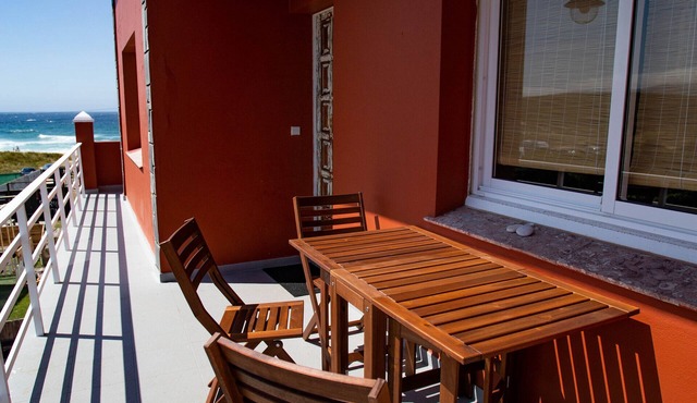 Right on the beach, perfect for families. in Carballo