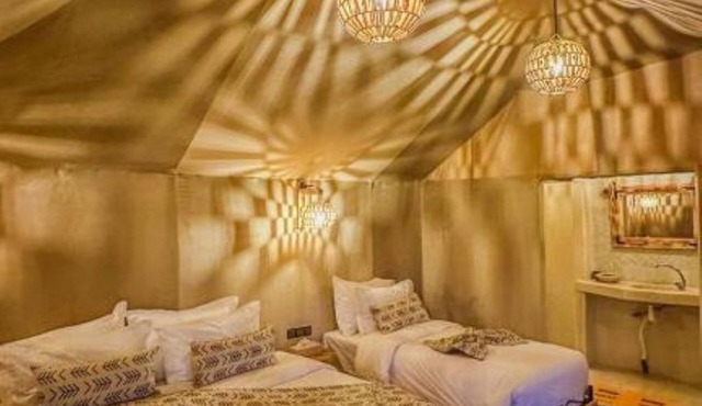 Serene 3 Twin Bed campground in Merzouga perfect for desert escape #6