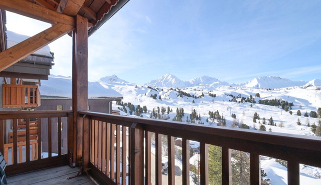 Spacious Chalet-Style Triplex Apartment for 10 in Belle Plagne, Ski-In/Ski-Out in La Plagne Tarentaise