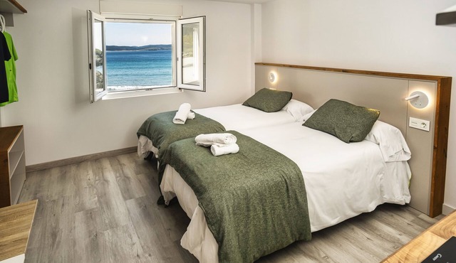 Tourist accommodation sea view beach Nemiña in Nemiña