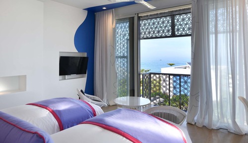 Luxury Room, 2 Twin Beds, Pool View, Private Terrace