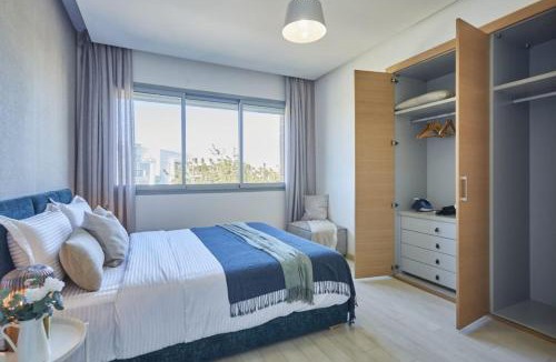 Bouskoura Apartment | Family-Friendly 3BR with Garden and Outdoor Space