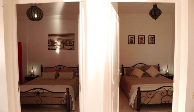 5 min from beach, flat 80 m² terrace ideal family/surfeur peaceful typical Berber village
