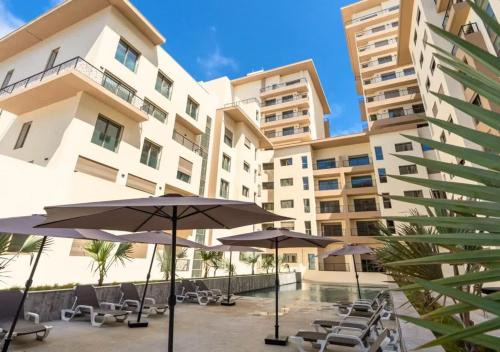 Luxe apartment a Zenata EcoCite-Pool & Front Beach