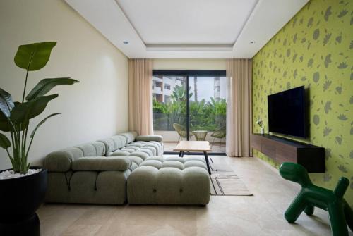 Modern 2BR Duplex in Bouskoura | Pool Access | Parking in Casablanca